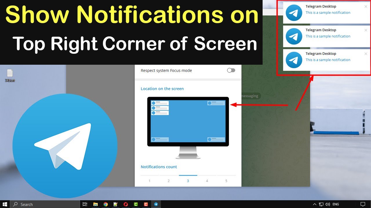 How to Make Telegram Desktop to Show Notifications on Top Right Corner ...