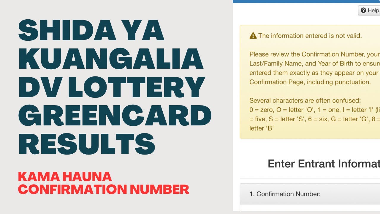 Invalid Confirmation Number For Your DV Lottery? Here’s How To Correct It.