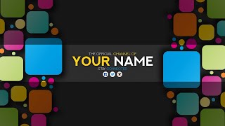 FREE Custom Banner Template For Youtube Channel #60 Photoshop | DOWNLOAD PSD - 2020