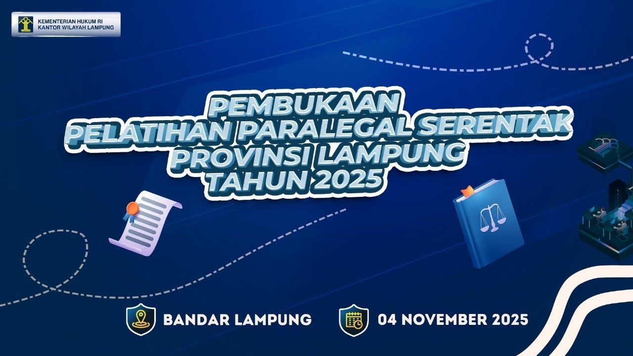Pelatihan Paralegal Serentak di Provinsi Lampung Tahun 2025