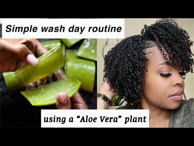 Simple wash day routine using aloe vera for | length retention | part 1 -  YouTube