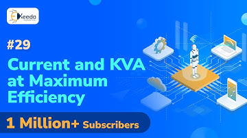 Current and KVA at Maximum Efficiency - Single Phase Transformer - Electrical Machines 2