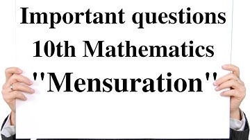 10th Maths:TN Board: Important questions: Chapter 7: Mesuration: 2 & 5 marks: DD ACADEMY