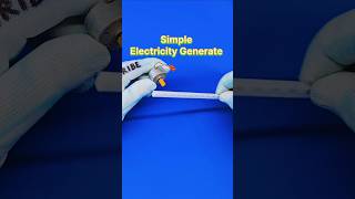 Simple Electricity Generator Glow LED with DC DVD Motor | DC Motor Generator #dcmotor #shorts #diy