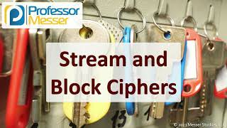 Stream and Block Ciphers - SY0-601 CompTIA Security+ : 2.8