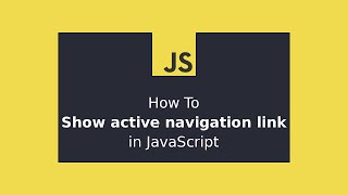 How to show active navigation link in JavaScript