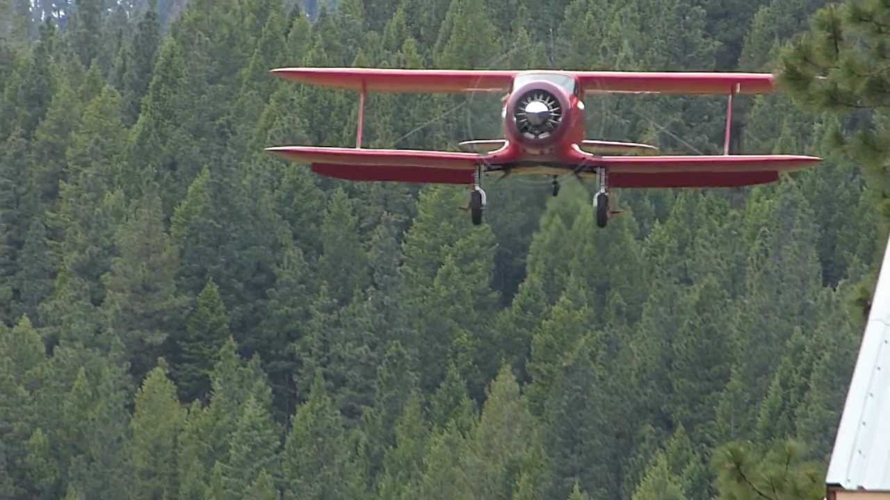 Beech Staggerwing Landing
