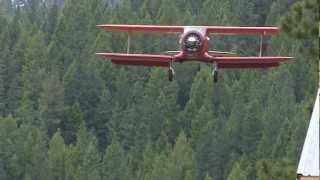 Beech Staggerwing Landing Beech Staggerwing Landing