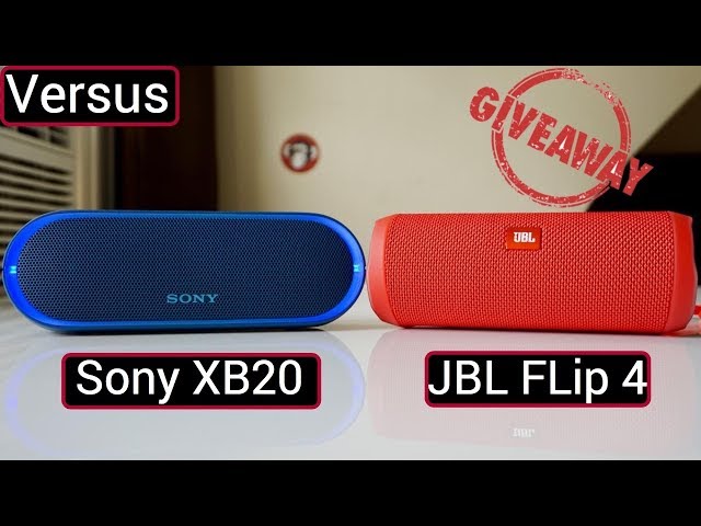 JBl Flip 4 Vs Sony XB20 Review & GIVEAWAY - YouTube