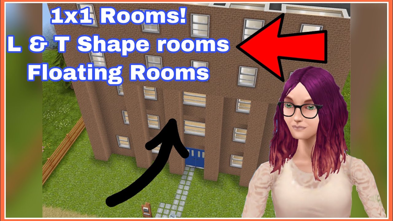 Sims Freeplay GLITCH 👉 1X1 ROOMS! Floating Room Glitch YouTube
