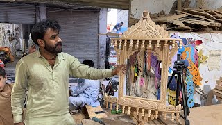 How To Make HandCarved Wooden Jharokha Wall Décor Wall Mounted Traditional Wall Frame #woodcarving