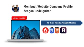 Web Company Profile (15) dengan Codeigniter - Delete Menu & Pop Up Notification