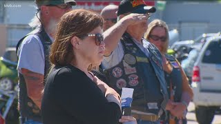 Cross country motorcycle ride that pays tribute to fallen soldiers visits Caldwell