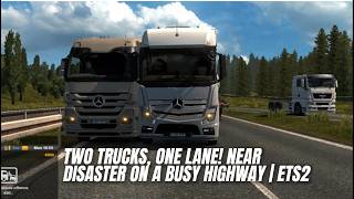 DANGEROUS HIGHWAY OVERTAKE GOES WRONG! Head-On Truck Collision in Euro Truck Simulator 2
