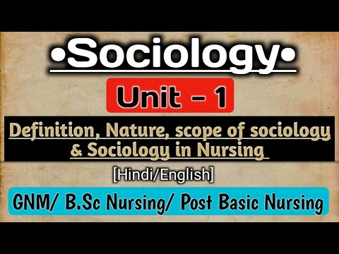 Sociology Unit-1st Definition,