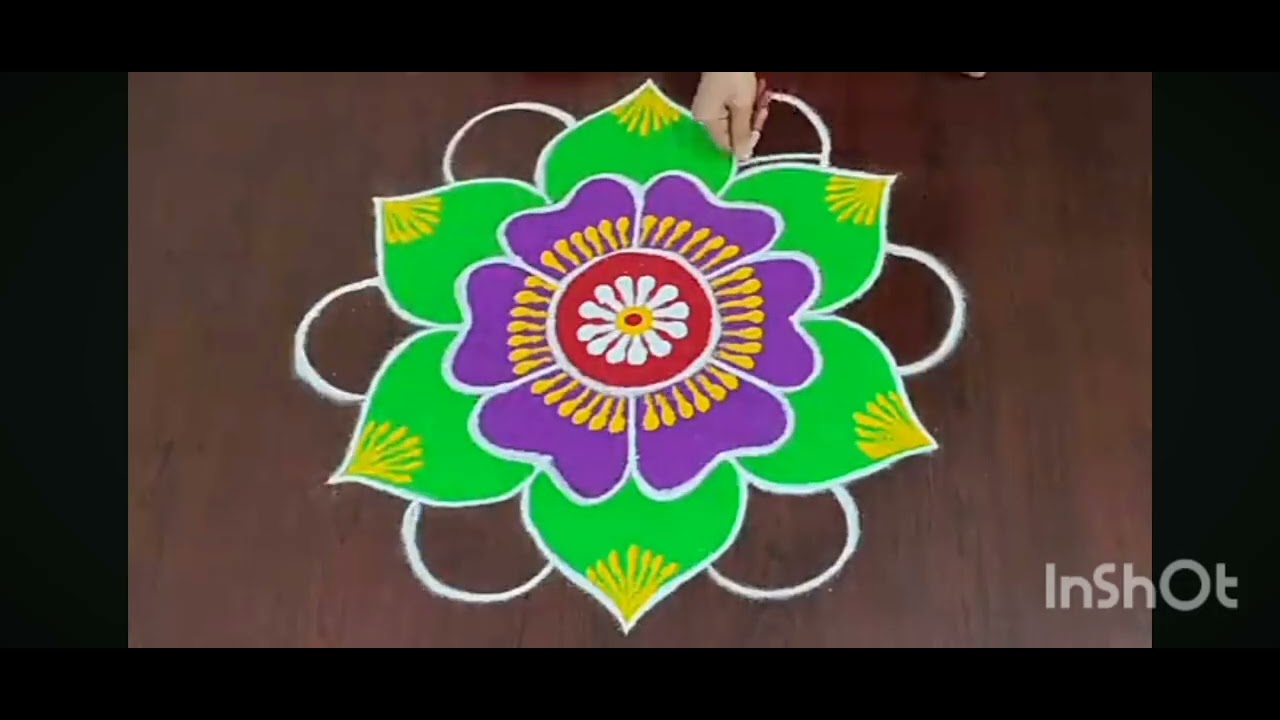 Easy modern rangoli #trending #rangoli #latest #2025 #trendingshorts 