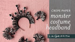 Crepe Paper Monster Costume Headband