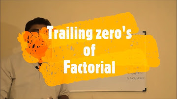 Trailing Zeros of Factorial || Tamil || Dhronaalaya