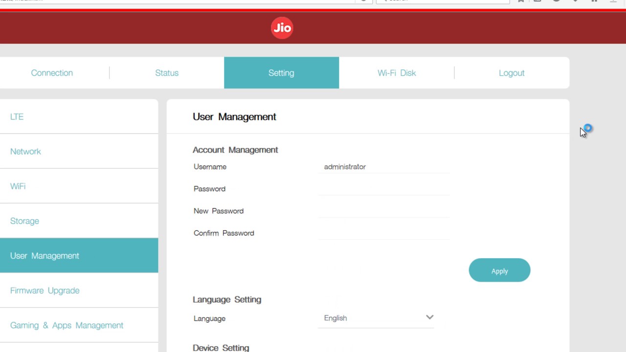 How to configure jiofi2 router