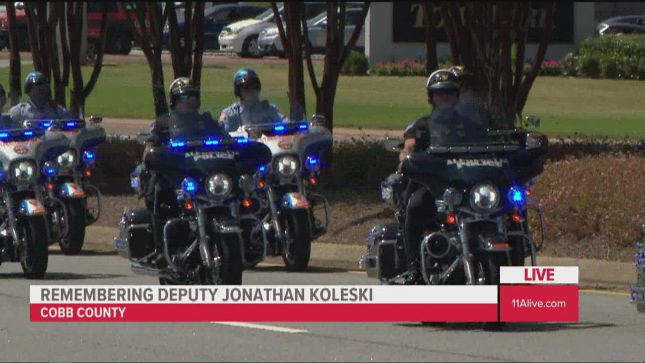 Law enforcement leads procession for Cobb County Deputy Jonathan ...