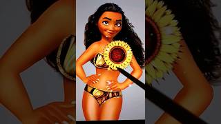 Disney princess Moana glow-up transformation | Cartoon glow-up #disneyglowup  #disneytransformation