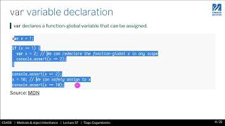 CS450   37   01  JavaScript let vs const vs let