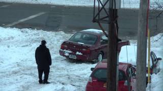 Blizzard 2010 Bronx NY  Cars Stuck In The Snow