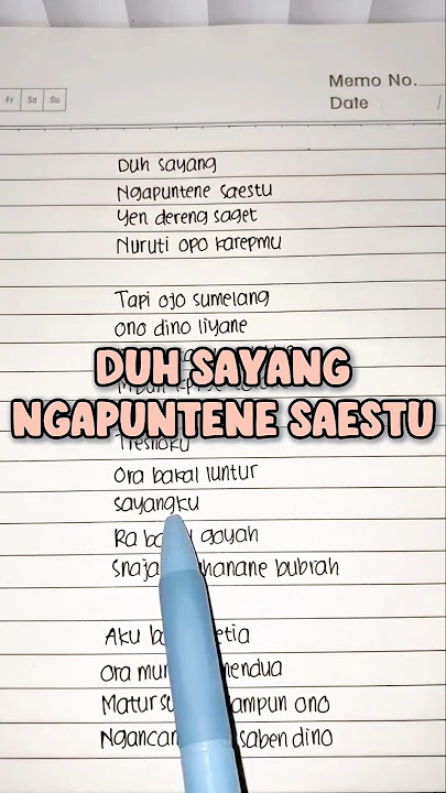 DUH SAYANG NGAPUNTENE SAESTU - Sadewok Cover (Lyrics) || 
