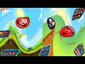 Red ball 4  red ball 3  duel walkthrough in funny twisted world with tomato ball complete gameplay