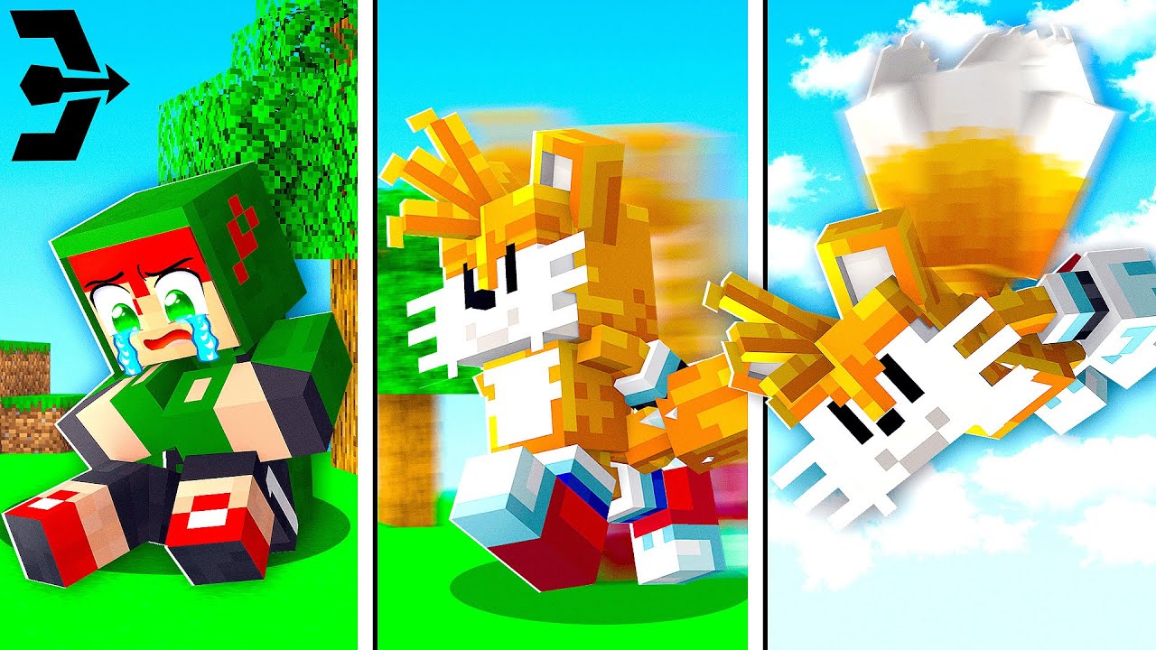 ВЫЖИВАНИЕ КАК TAILS ЗА 1 ДЕНЬ В MINECRAFT!! (Sonic)