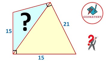Find The Blue Shaded Area in The Quadrilateral | Geometry | Math