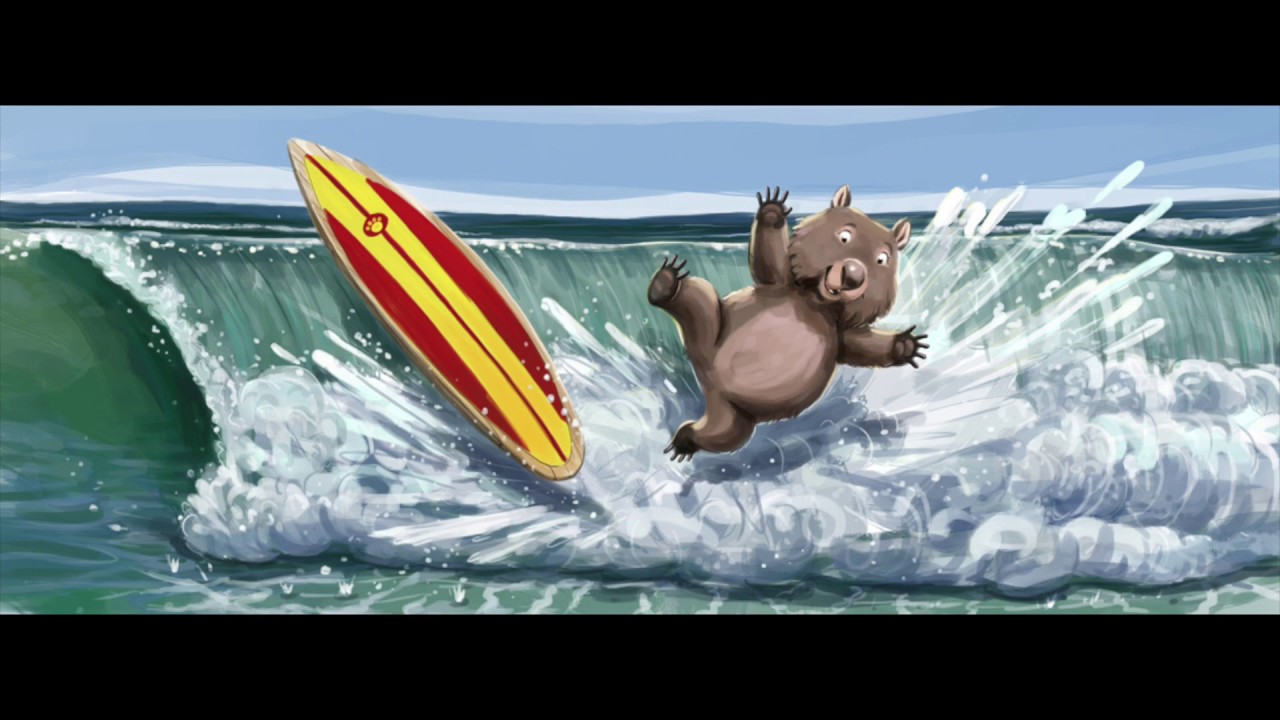 Wombat on a Surfboard (Lyrics on Screen) YouTube
