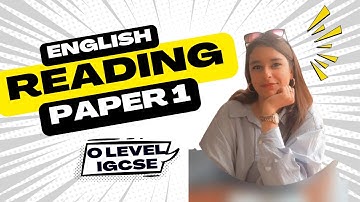 Paper 1 - Reading | Ms Haleema Aamir | English 1123 |O level & IGCSE 2025