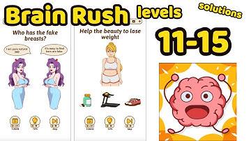 Brain Rush Game All levels 11- 15 Game Review Complete Gameplay Walkthrough (iOS-Android)