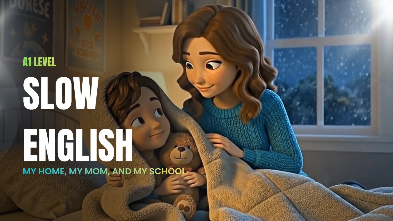 My Home, My Mom, and My School | English Listening Practice for Beginners (A1 Level)