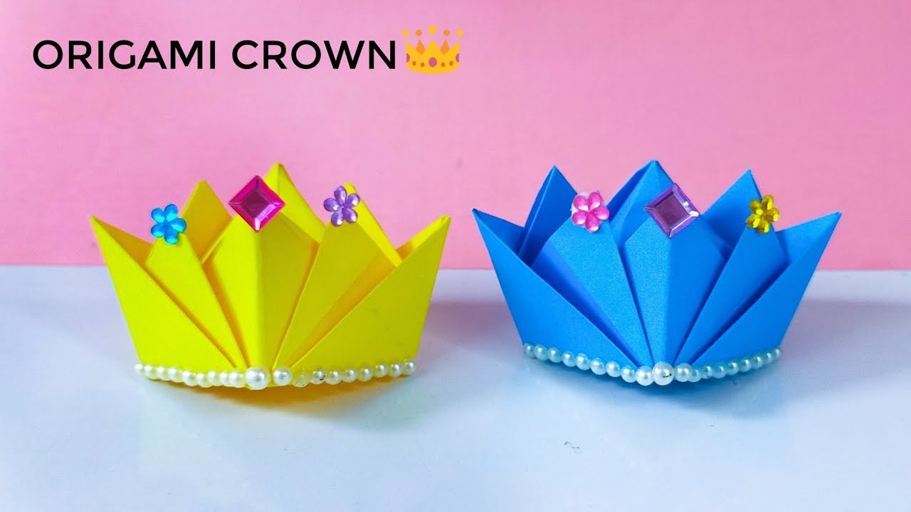 Origami Crowns- Easy Paper Craft For Kids