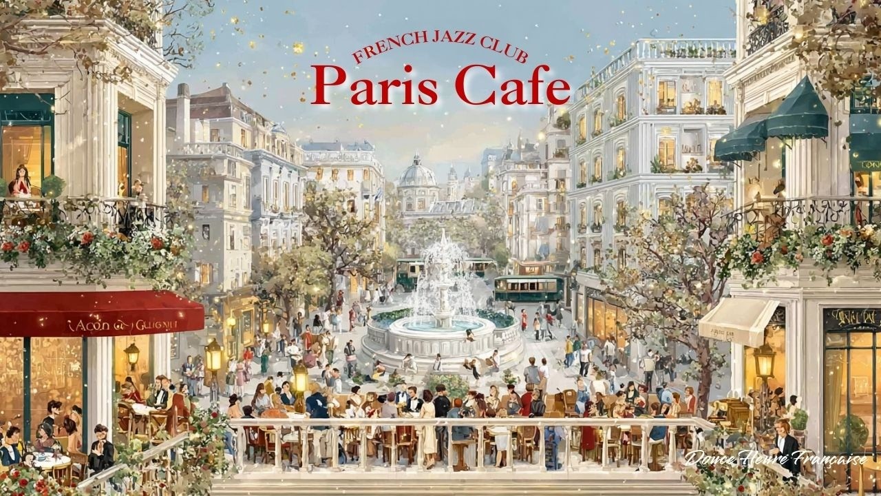 𝐏𝐀𝐑𝐈𝐒 𝐂𝐀𝐅𝐄 🌸 Elegant Melodies — Misty Eiffel Tower | Relax & Unwind