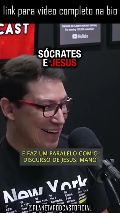 imagem do vídeo SÓCRATES E JESUS “…É MUITO IGUAL” com Felipe Heiderich | Planeta Podcast (Sobrenatural) #shorts