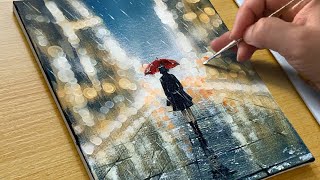 How to Draw a Rainy Street / Acrylic Painting for Beginners by Joony art 23,207 views 4 weeks ago 10 minutes, 49 seconds