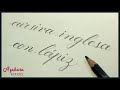 ✏️ Caligrafía Cursiva Inglesa con lápiz (trazos finos y gruesos): Alfabeto Copperplate en minúscula