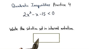 Quadratic Inequalities Practice 4 - Visualizing Algebra