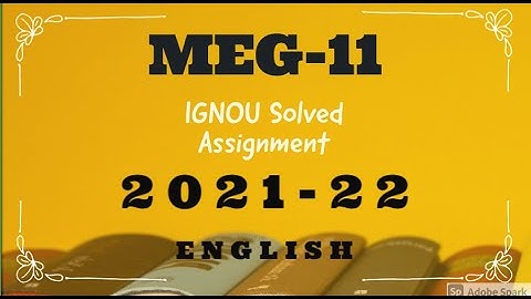 IGNOU MEG-11 SOLVED ASSIGNMENT 2021-22  American Novel IGNOU SOLVED ASSIGNMENT