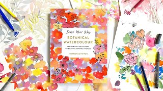 FIRST LOOK at my NEW Reverse Colouring book 'Draw Your Way Botanical Watercolour'