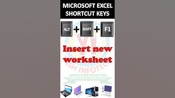Alt + Shift + F1 – Insert new worksheet, MICROSOFT EXCEL SHORTCUT KEYS