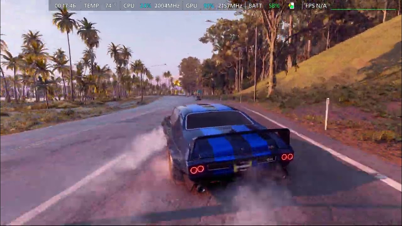 Asus Rog Ally X - The Crew Motorfest - Low Settings, Turbo Mode 