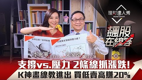 【飆股在線等】第9集！｜最好懂技術分析 支撐vs.壓力 2條線抓漲跌！ K神畫線教進出 買低賣高賺20%｜李兆華、朱家泓《理財達人秀》2020.10.14 - 天天要聞