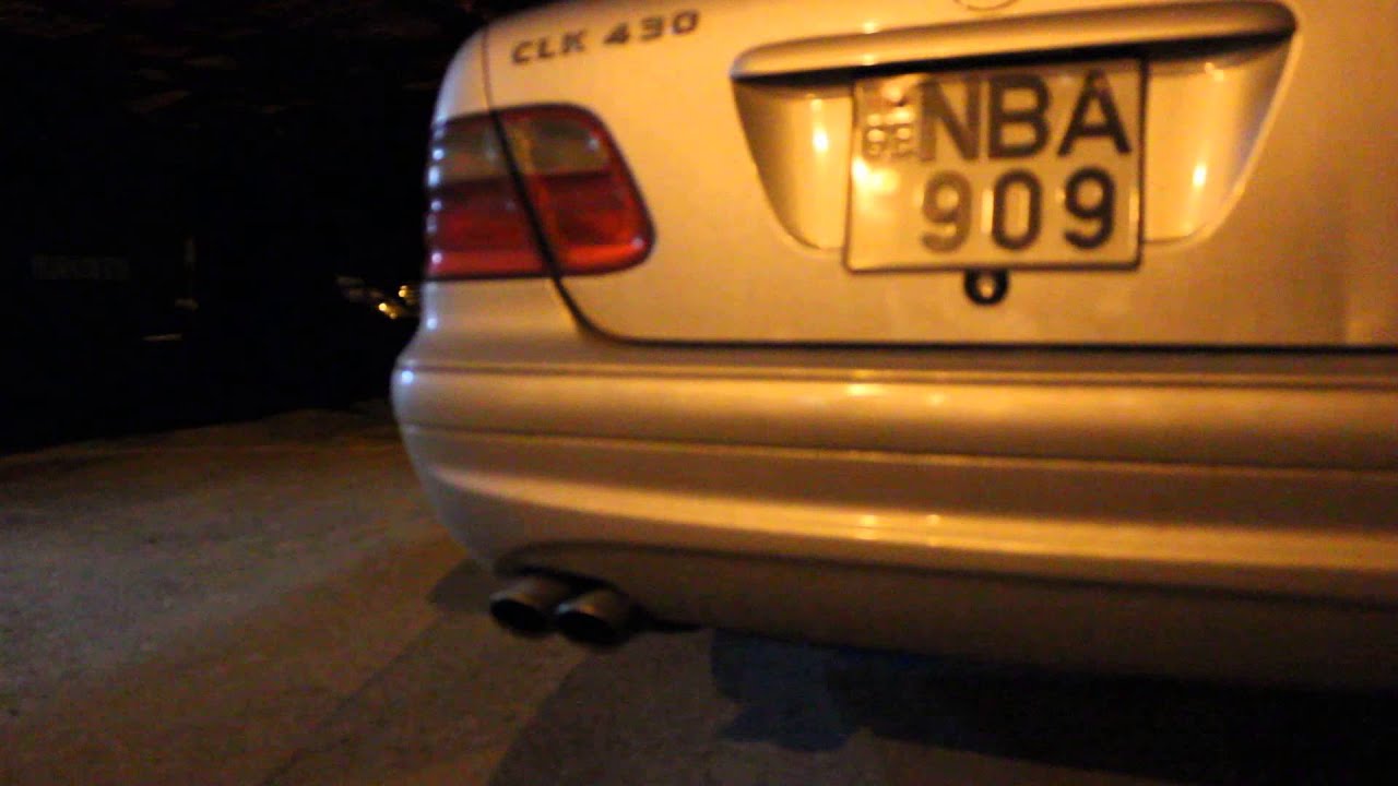 CLK 430 with CLK55 AMG rear muffler - YouTube Gocha909