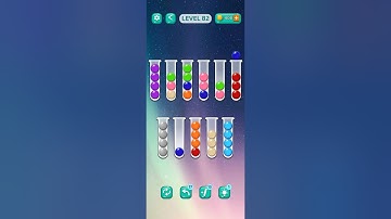 Ball Sort Level 82 solution,    Ball Sort Puz - Color Game, Playvalve, All levels, playlist