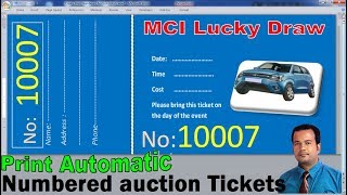 Create, Print numbered auction tickets in word screenshot 5