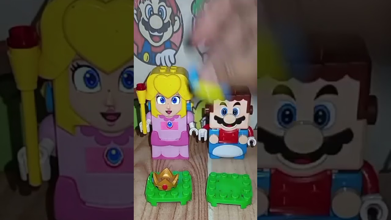 Lego Mario Penguin and Lego Princess Peach Exchange power suit up 1.35 